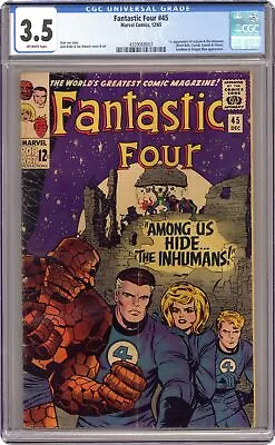 Buy Fantastic Four #45 CGC 3.5 1965 4339068007 1st App. Inhumans • 118.59£