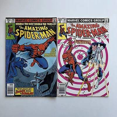 Buy Marvel Comics Amazing Spider-Man #200 & 201 FN/FN+ Punisher 1980 • 17.47£