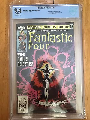 Buy Fantastic Four 244 CBCS 9.4 1st Appearance Of Frankie Raye Nova 1982 • 74.67£