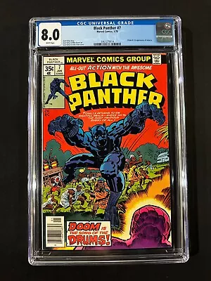 Buy Black Panther #7 CGC 8.0 (1978) - 1st App & Origin Of Jakarra • 70.96£