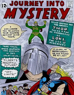 Buy Journey Into Mystery # 85 Cover Recreation Of 1st Loki Original Comic Color Art • 201.06£