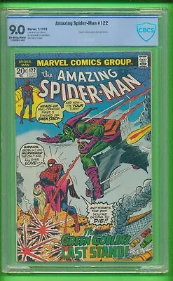Buy The Amazing Spider-Man Vol 1 #122 CBCS 9.0 VF/NM 1973 Death Of GREEN GOBLIN 477 • 482.56£
