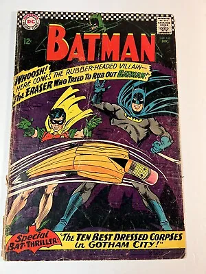 Buy Batman #188 Robin Boy Wonder 🔑  Eraser 1st Appearance 1966 DC Comics • 11.82£