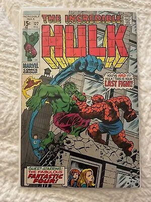 Buy The Incredible Hulk #122 Vs The Thing | Marvel 1969 | • 55.19£