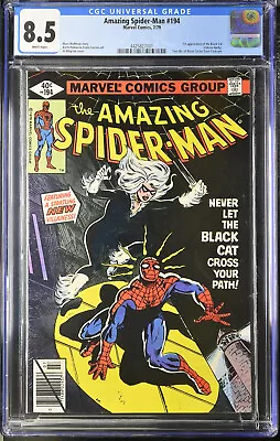 Buy Amazing Spider-man #194 (1979) - Cgc Grade 8.5 - 1st Appearance Of Black Cat! • 237.18£