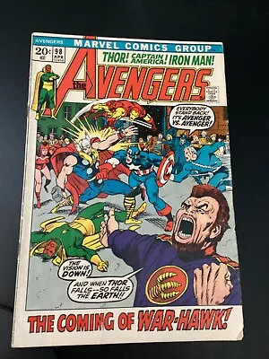 Buy Marvel Comics, Avengers #98, 1972, Look! • 9.49£