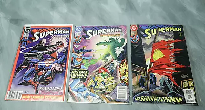 Buy Vintage 90's Lot Of 3 DC Comics Superman Man Of Steel Comic Book • 8.73£