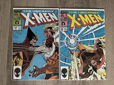 Buy Uncanny X-Men #221 And 222 KEY 1st Appearance Mr Sinister. Sabretooth Fight. • 20£