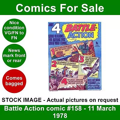 Buy Battle Action Comic #158 - 11 March 1978 - Nice VG/FN - Bulge Battle • 3.49£