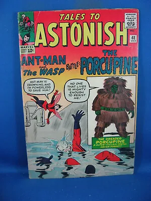 Buy Tales To Astonish 48vg+  First Porcupine Wasp Marvel 1963 • 71.96£
