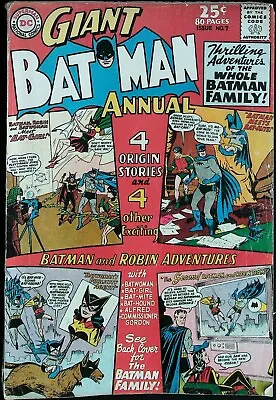 Buy Batman Annual #7 Vol 1 (1964) *80 Page Giant Annual* - VG/F • 23.70£