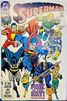 Buy Superman #65 (1992) NM Condition (signed Dan Jurgens)  W/COA!! • 11.85£