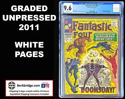 Buy FANTASTIC FOUR 59 CGC 9.6 WHITE PAGES 2/67 💎 PART 2 Of 3 DOCTOR DOOM SS SAGA • 434.04£