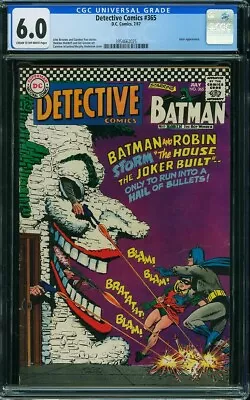 Buy KEY DC Comic Detective Comics # 365 CGC 6.0 OW (1967)  The House The Joker Built • 102.47£