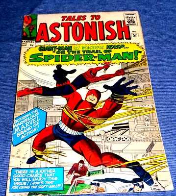 Buy TALES To ASTONISH #57 -  ENTER THE SPIDER MAN - EARLY SPIDER MAN APPREARANCE - C • 125£