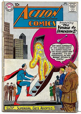 Buy Action Comics #271 (DC) Dec 1960, 10¢ Cv Price, SUPERMAN, Supergirl, Streaky • 25.23£
