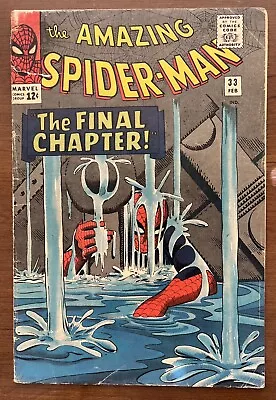 Buy Amazing Spider-man #33, GD, Iconic Ditko Cover • 87.95£
