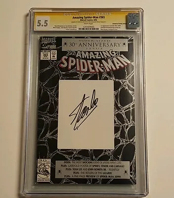 Buy Amazing Spider-Man (1963 1st Series) #365 CGC Ss 5.5 By Stan The Man Lee Himself • 63,098.95£