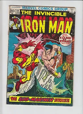 Buy Iron Man #54 - 1973 - Marvel - Namor - 1st Appearance Of Moondragon - Low Grade • 79.44£