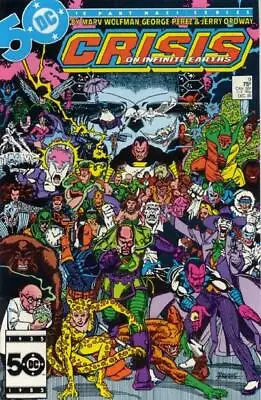 Buy CRISIS ON INFINITE EARTHS #9 VF, Perez, Direct, DC Comics 1985 Stock Image • 6.35£