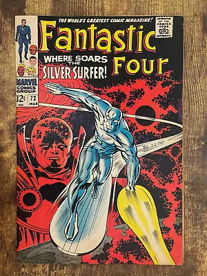 Buy Fantastic Four #72 - GORGEOUS HIGHER GRADE - Classic Silver Surfer - Marvel • 19.24£