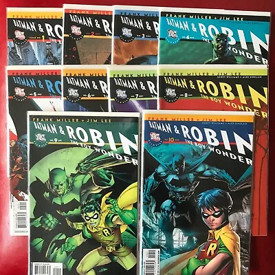 Buy Batman And Robin #1 To #10.  Includes Frank Miller Variant Cover #2. All NM • 26£