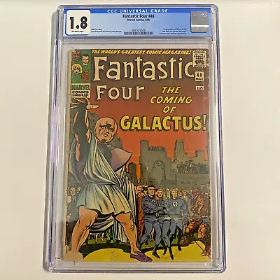 Buy Fantastic Four 48 CGC 1.8 Marvel 1966 1st Appearance Of Silver Surfer & Galactus • 551.89£
