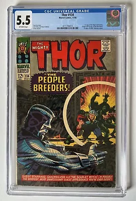 Buy Thor #134, CGC 5.5, Key 1st Appearance Of The High Evolutionary • 268£