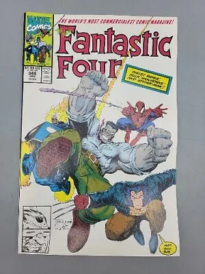 Buy Fantastic Four #348 - 1990- Hulk Wolverine Spider-Man • 5.59£