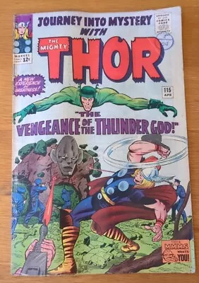 Buy Journey Into Mystery Thor #115 Origin Of Loki. VG. Marvel Key. • 25£