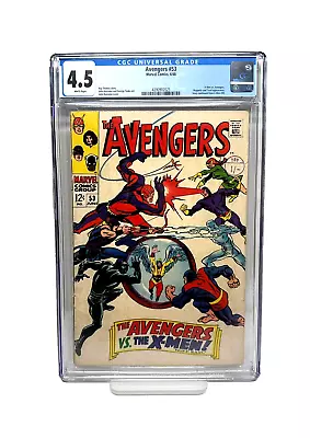 Buy Avengers #53 CGC 4.5 VG+ Marvel Silver, 1968 KEY 1st X-Men Vs Avengers Crossover • 34£
