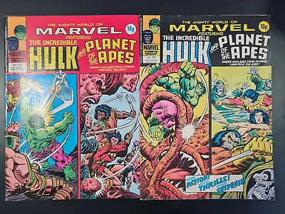 Buy The Mighty World Of Marvel Starring Hulk #237 & #238 Marvel Uk 1977 • 0.99£