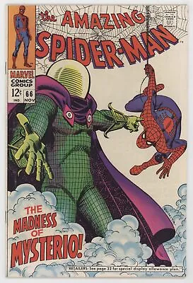 Buy Amazing Spider-Man 66 Marvel 1968 FN VF Stan Lee John Romita Mysterio • 156.54£