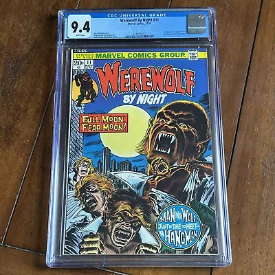 Buy Werewolf By Night #11 (1973) - 1st Hangman! - CGC 9.4! - White Pages! • 197.48£