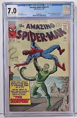 Buy CGC 7.0 Amazing Spider-Man #20 1st Scorpion Appearance Stan Lee Story Ditko Art • 1,438.34£
