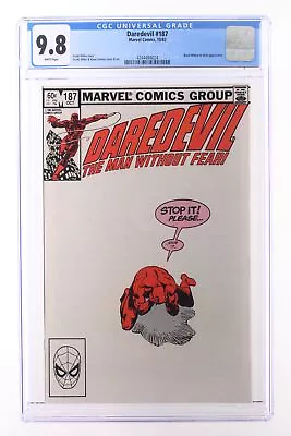 Buy Daredevil #187 - Marvel 1982 CGC 9.8 Black Widow And Stick Appearance. • 70.36£