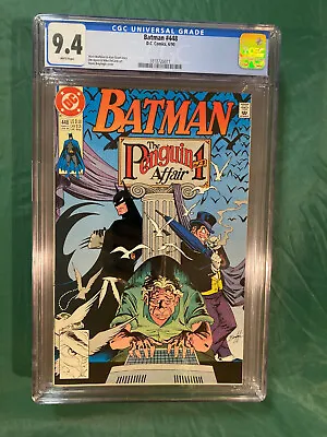 Buy Batman #448 CGC 9.4 WP DC Comics 1990 Penguin Affair 1 Wolfman Story, Nice! • 28.10£