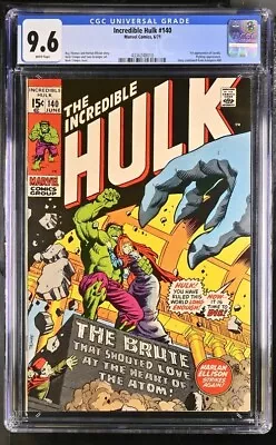 Buy 1971 Incredible Hulk 140 CGC 9.6 1st Appearance Of Jarella • 301.84£