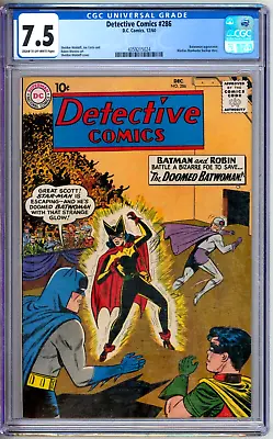Buy Detective Comics 286 CGC Graded 7.5 VF- Batwoman DC Comics 1960 • 441.99£