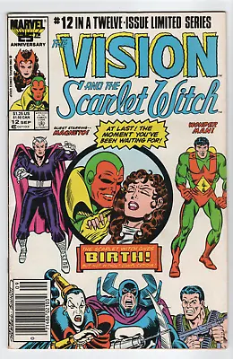 Buy Vision And Scarlet Witch 12 Marvel Comics 1986 Birth Of Twins Neswstand • 10.21£
