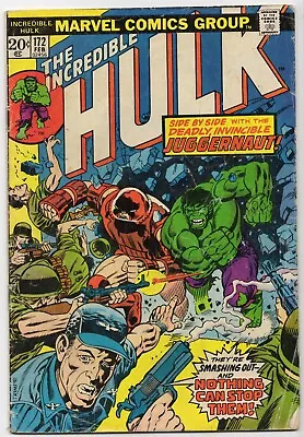 Buy INCREDIBLE HULK #172 (Marvel, 1974) Origin Of Juggernaut • 13.66£