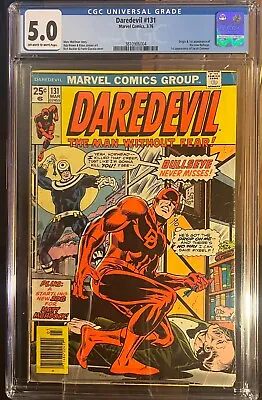 Buy Daredevil #131 CGC 5.0 (1st Appearance Of Bullseye) Marvel 1976 • 141.52£