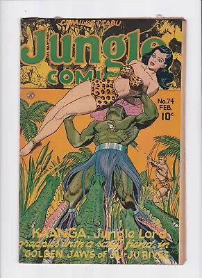 Buy Jungle Comics #74 [1946 Vg-] Kaanga  Golden Jaws Of Ju-ju River    Fiction House • 112.48£