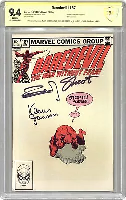 Buy Daredevil #187 CBCS 9.4 SS Janson/Shooter/Miller 1982 22-1653D6D-083 • 208.16£