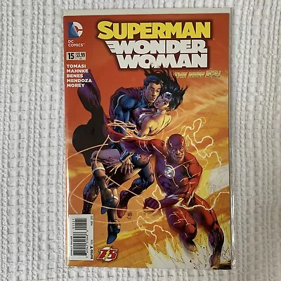 Buy Superman Wonder Woman #15 Flash 75th Anniversary Variant Reis New 52 DC Comics • 3.99£