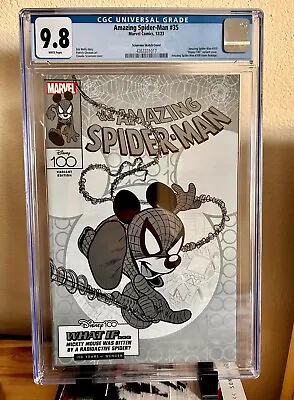 Buy What If Amazing Spider-man #35 1:100 B&w Sciarrone Disney Variant Cgc 9.8 2023 • 150£