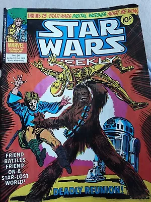 Buy Star Wars Weekly UK Marvel Comic No.26 1978,FREEPOST • 4.95£