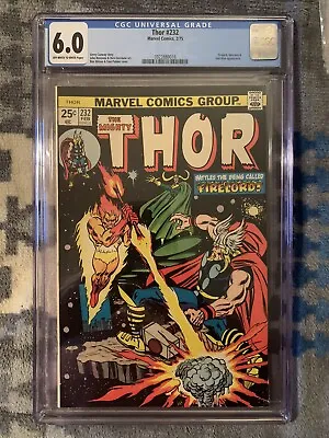 Buy Thor #232 CGC 6.0 (1975) John Buscema Firelord Hercules Loki Iron Man • 39.42£