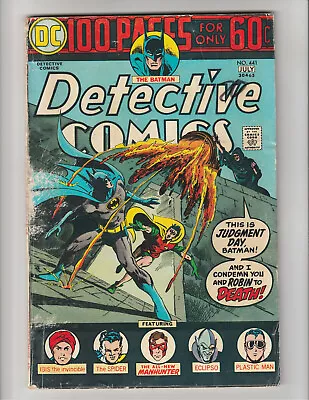 Buy Detective Comics #441 Batman Robin 1974 Judgement Day Jim Aparo (3.5) Very Good- • 12.10£