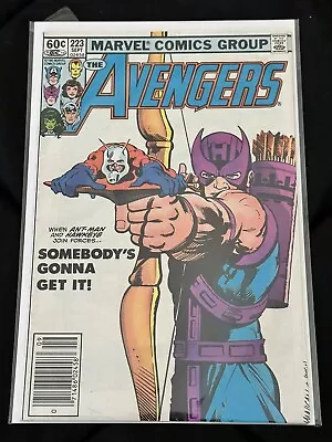 Buy Avengers #223 Newsstand Variant Ant-Man Hawkeye Cover! Marvel 1982 • 17.61£